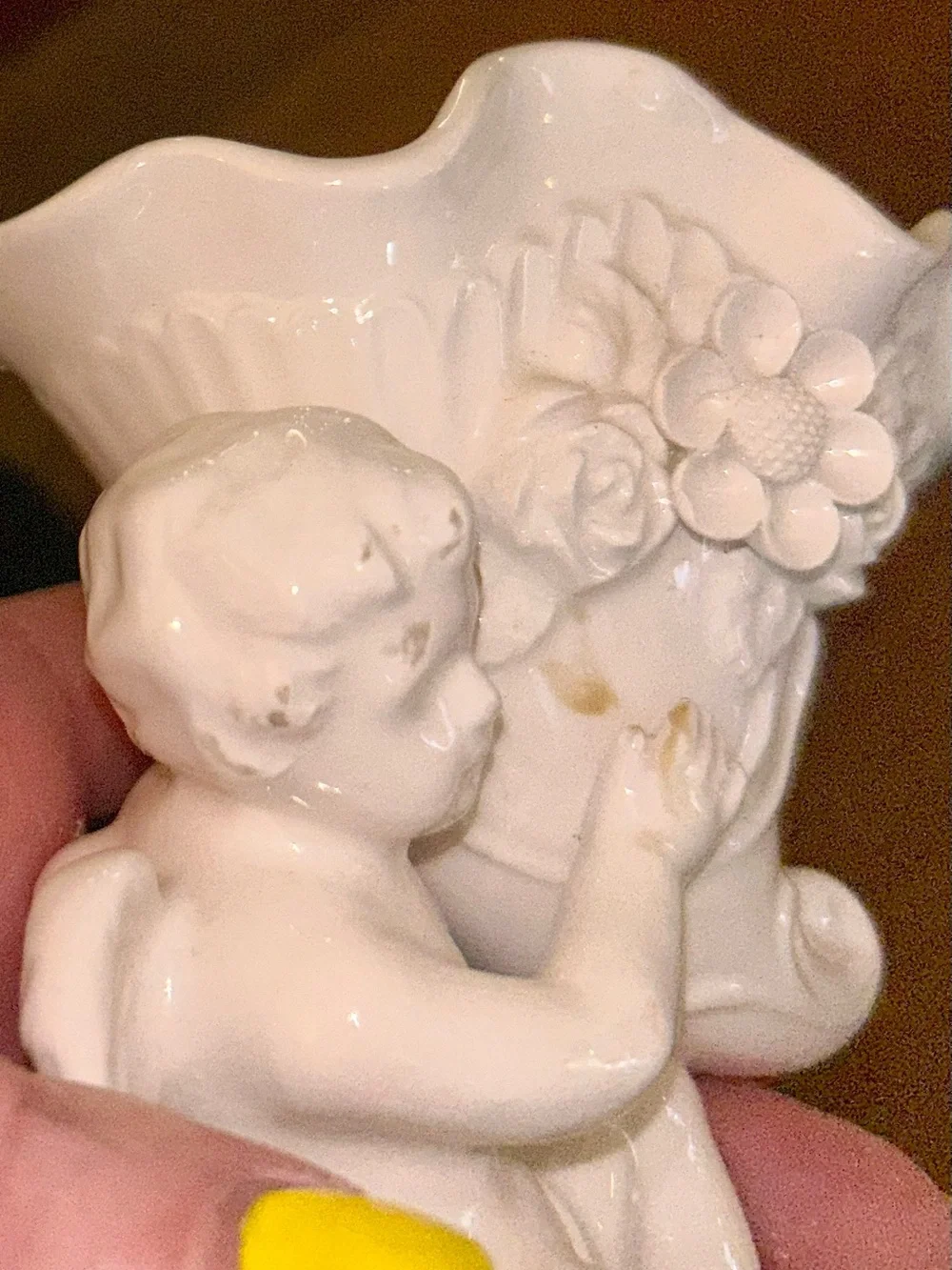 Vintage/Antique Napco Japan Cherub Vase/Planter